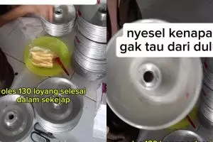 Lebih cepat dibandingkan pakai kuas, ini cara mengoleskan margarin ke loyang dalam jumlah banyak 