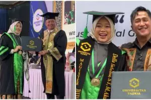 Diam-diam kuliah S-2 sambil urus anak, 9 potret Della Sabrina istri Irfan Hakim wisuda magister