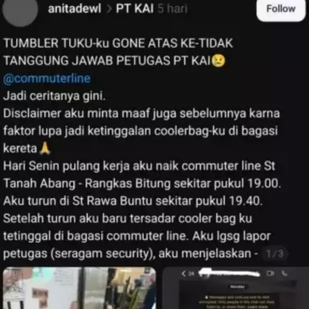 Nasib apes berujung berkah, Argi pegawai KAI viral gegara tumbler penumpang hilang dapat hadiah umrah