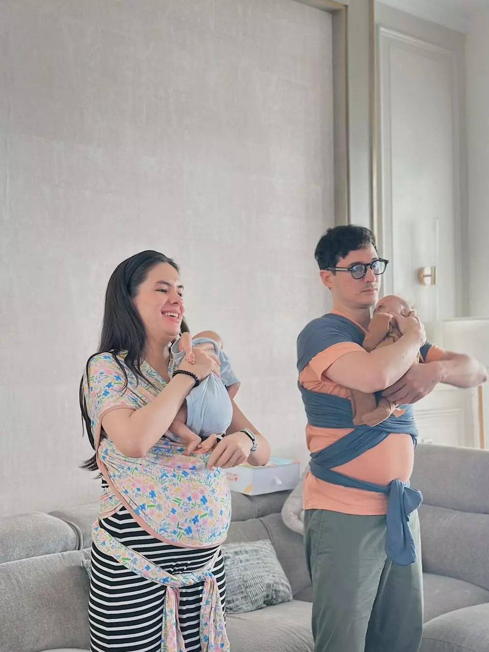 Nino Fernandez dampingi Steffi Zamora kelas menyusui © Instagram Nino Fernandez dampingi Steffi Zamora kelas menyusui © Instagram