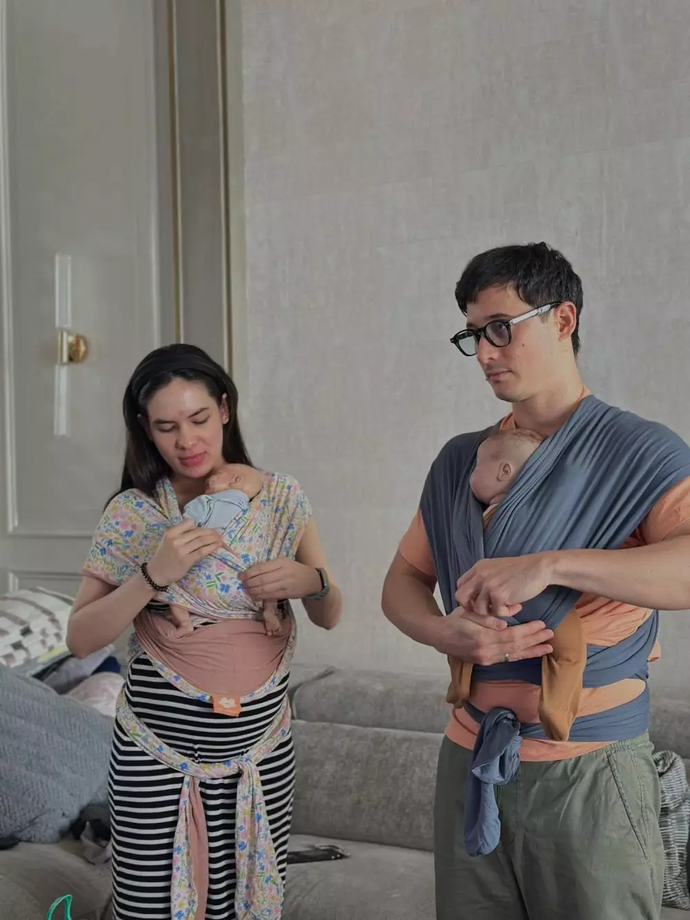 Nino Fernandez dampingi Steffi Zamora kelas menyusui © Instagram Nino Fernandez dampingi Steffi Zamora kelas menyusui © Instagram