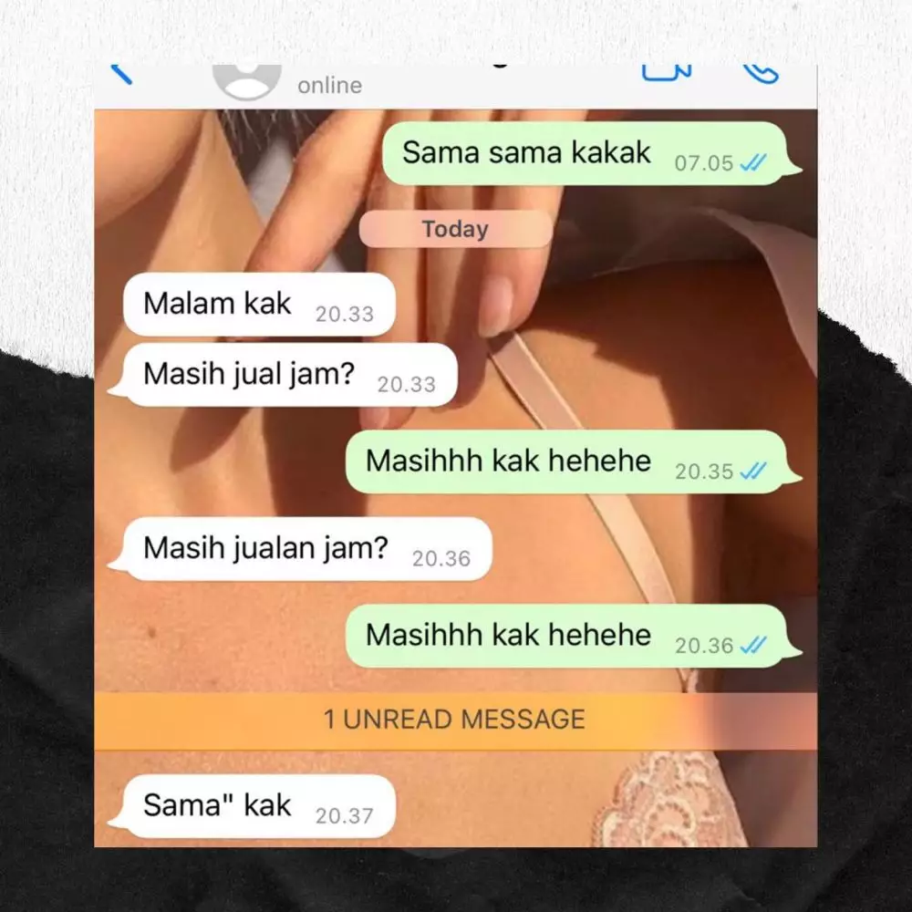 chat balasan penjual online shop © Instagram