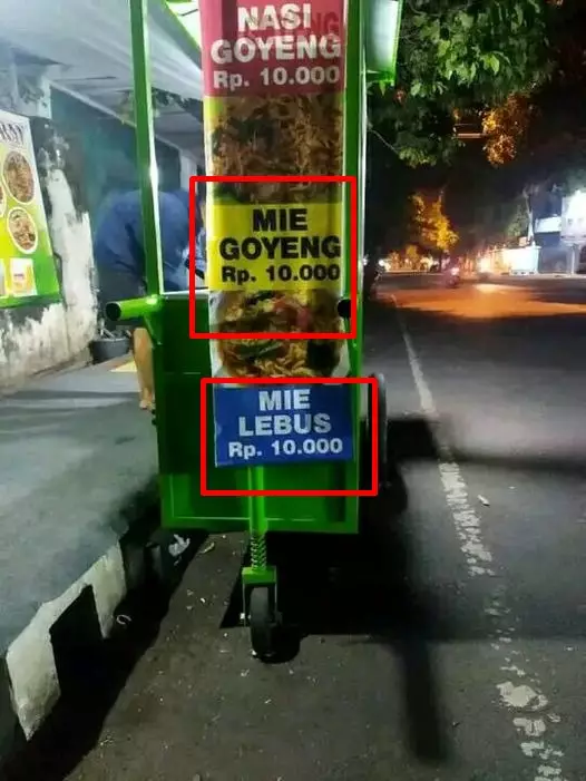 spanduk pedagang mi © berbagai sumber