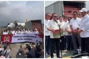 Kompak berbaju putih, 9 potret anggota DPR kirim 15 ton bantuan bagi korban bencana Sumatra