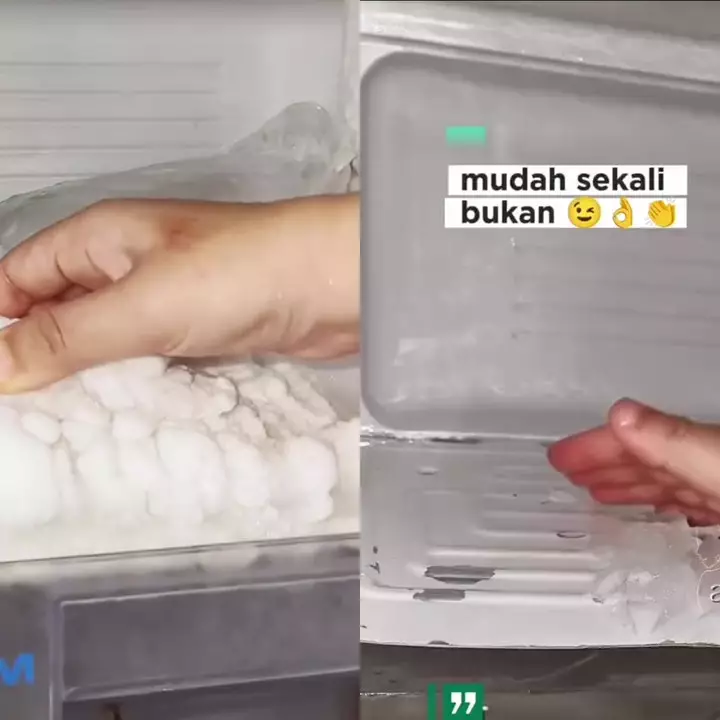 Cuma butuh 10 menit, bunga es di freezer langsung mudah dibersihkan tanpa tunggu mencair semalaman 