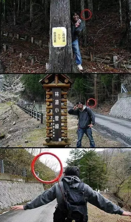 lingkaran merah mengecoh mata © berbagai sumber