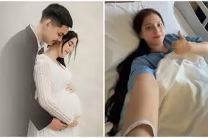 7 Potret persalinan anak kedua Yasmine Ow eks istri Aditya Zoni, paras sang bayi masih dirahasiakan