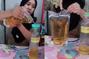 Tak punya corong? Coba pakai 1 alat ini untuk refil minyak goreng ke botol tanpa khawatir tumpah