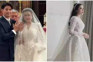 Gaun pernikahan Brisia Jodie ini terinspirasi dari Kate Middleton, 7 potret detailnya anggun pol