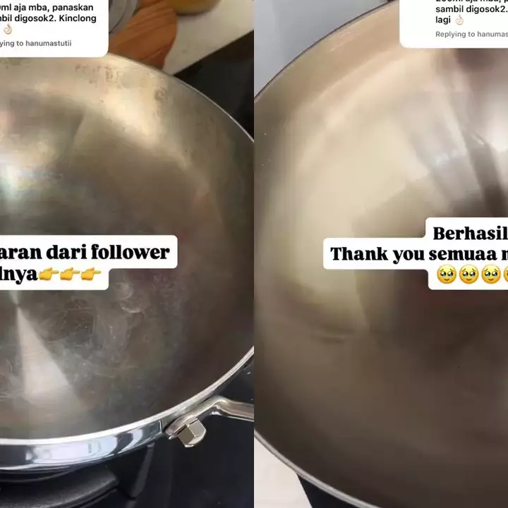 Sabun saja tak cukup hilangkan noda pelangi di wajan stainless, pakai trik ini biar mengilap lagi