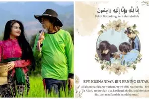 Momen haru Karina Ranau dampingi jenazah Epy Kusnandar di ambulans, tangisnya bikin pilu