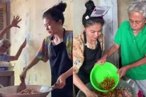 Potret kenangan Epy Kusnandar dan Karina Ranau, hidup sederhana jualan Jukut Goreng bareng