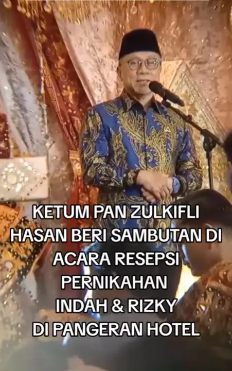 pejabat hadiri resepsi anak petinggi kader PAN © berbagai sumber