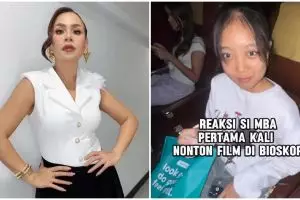 9 Potret Melaney Ricardo ajak ART perdana nonton ke bioskop, reaksi polos sang asisten bikin ngakak