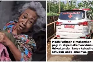 Viral ibu yang dikirim 4 anaknya ke panti Jompo di Malang kini wafat, pemakaman tak dihadiri keluarga