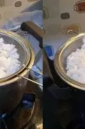Cara baru masak nasi porsi sedikit cuma bermodal panci dan saringan, praktis tanpa diaduk