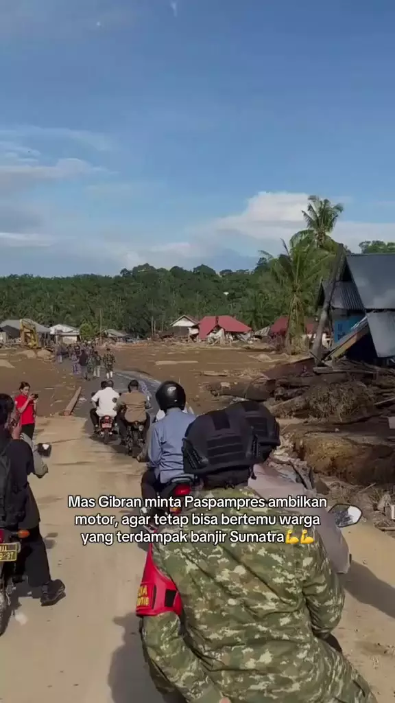 Gibran Rakabuming ke posko bencana Sumatra © 2025 TikTok