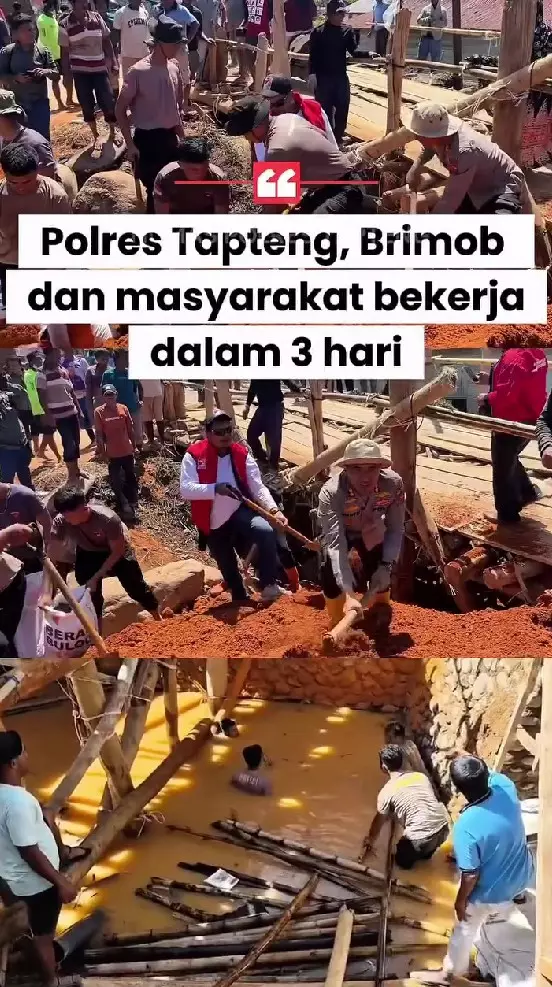 warga Tapanuli gotong royong bangun jembatan © berbagai sumber warga Tapanuli gotong royong bangun jembatan © berbagai sumber