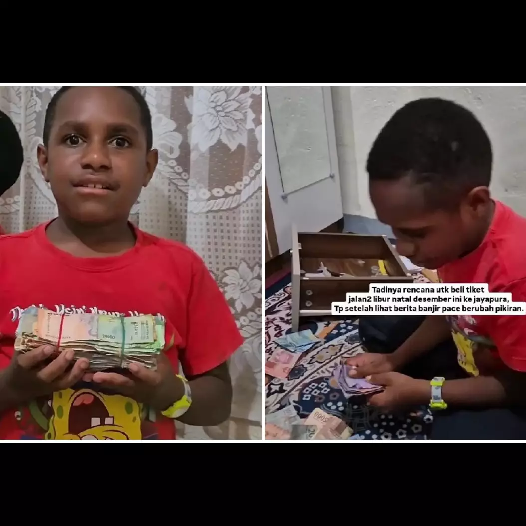 Mulianya bocah Papua ini, bongkar celengan Natal Rp1,6 juta untuk bantu korban banjir Sumatra