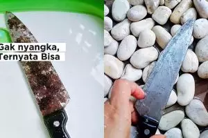 Nggak nyangka! Ternyata pisau berkarat masih bisa dipakai lagi, cuma butuh dibersihkan pakai cara ini