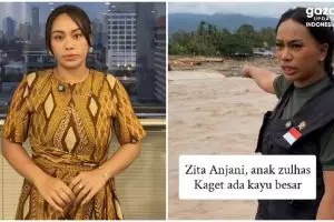 Zita Anjani komentari tumpukan kayu di lokasi banjir Sumatera, reaksi kagetnya jadi sorotan