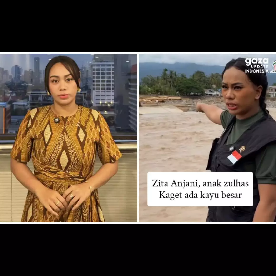 Zita Anjani komentari tumpukan kayu di lokasi banjir Sumatera, reaksi kagetnya jadi sorotan
