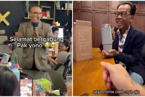 Viral bapak 60 tahun diterima kerja, dihadiahi bos tumbler elit minta dituker duit, alasannya haru