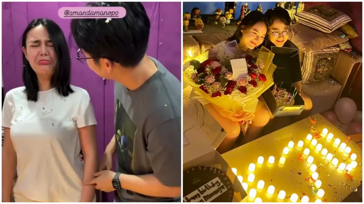 9 Potret perayaan ulang tahun Amanda Manopo ke-26, kejutan dari Kenny Austin bikin sang artis mewek