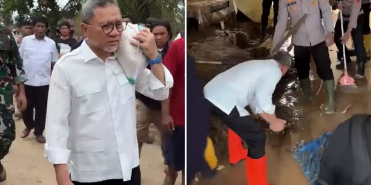Video Zulhas panggul beras saat beri bantuan korban bencana viral, ini tanggapan santai sang menteri