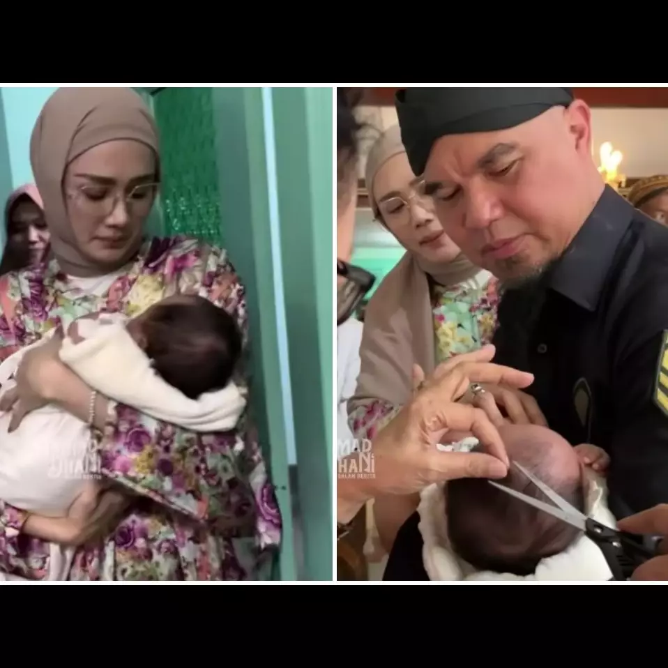 9 Potret Ahmad Dhani dan Mulan Jameela gelar akikah anak adopsinya, terungkap asal usul sang bayi