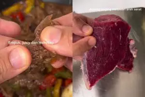 Bukan pakai baking soda atau nanas, wanita ini bagikan trik masak daging sapi lokal biar empuk 