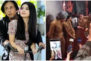 Wujudkan keinginan mendiang Epy Kusnandar, 9 potret keluarga Karina Ranau hadiri gala premiere Qorin 2