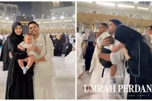 9 Potret Aaliyah Massaid dan Thariq Halilintar ajak baby Arash umrah bareng, kamar inapnya mewah pol
