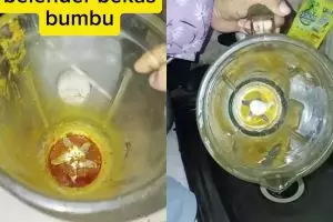 Tak perlu lagi susah payah disikat! Cara praktis cuci blender bekas bumbu ini ampuh bikin kesat