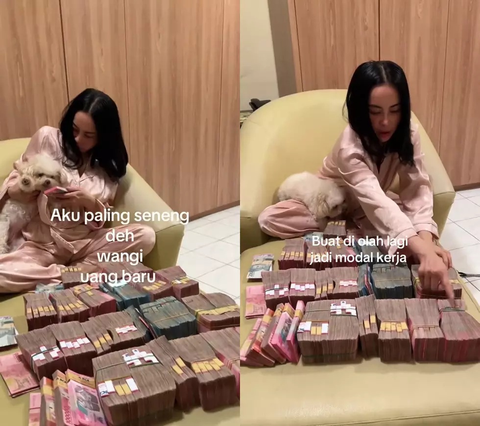 Dearly Joshua pamer tumpukan duit hasil bisnis © 2025 TikTok Dearly Joshua pamer tumpukan duit hasil bisnis © 2025 TikTok