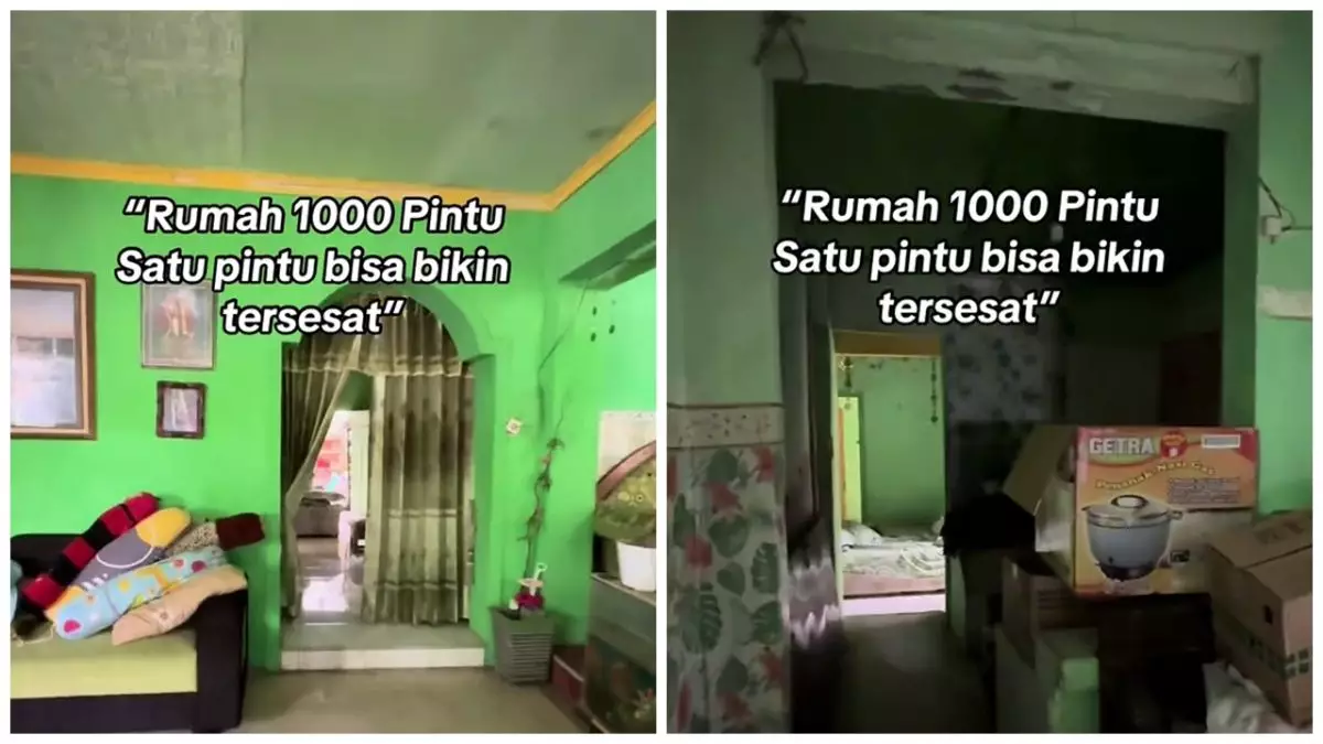 Penampakan rumah seribu pintu bikin auto bingung, masuk pintu depan tiba-tiba langsung masuk warung