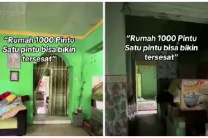 Penampakan rumah seribu pintu bikin auto bingung, masuk pintu depan tiba-tiba langsung masuk warung
