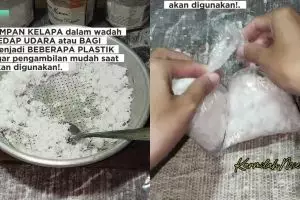 Pakai cara ini jika ingin kelapa parut awet dan tak bau tengik meski disimpan berbulan-bulan