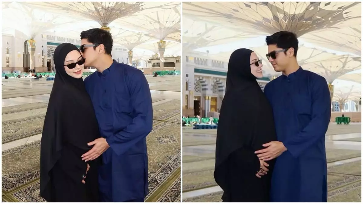 7 Potret Alyssa Daguise ibadah umrah bersama Al Ghazali saat hamil 4 bulan, aura bumilnya terpancar