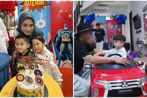 9 Potret Levian Billar hadiri pesta ulang tahun Adzam, tenteng kado barang branded