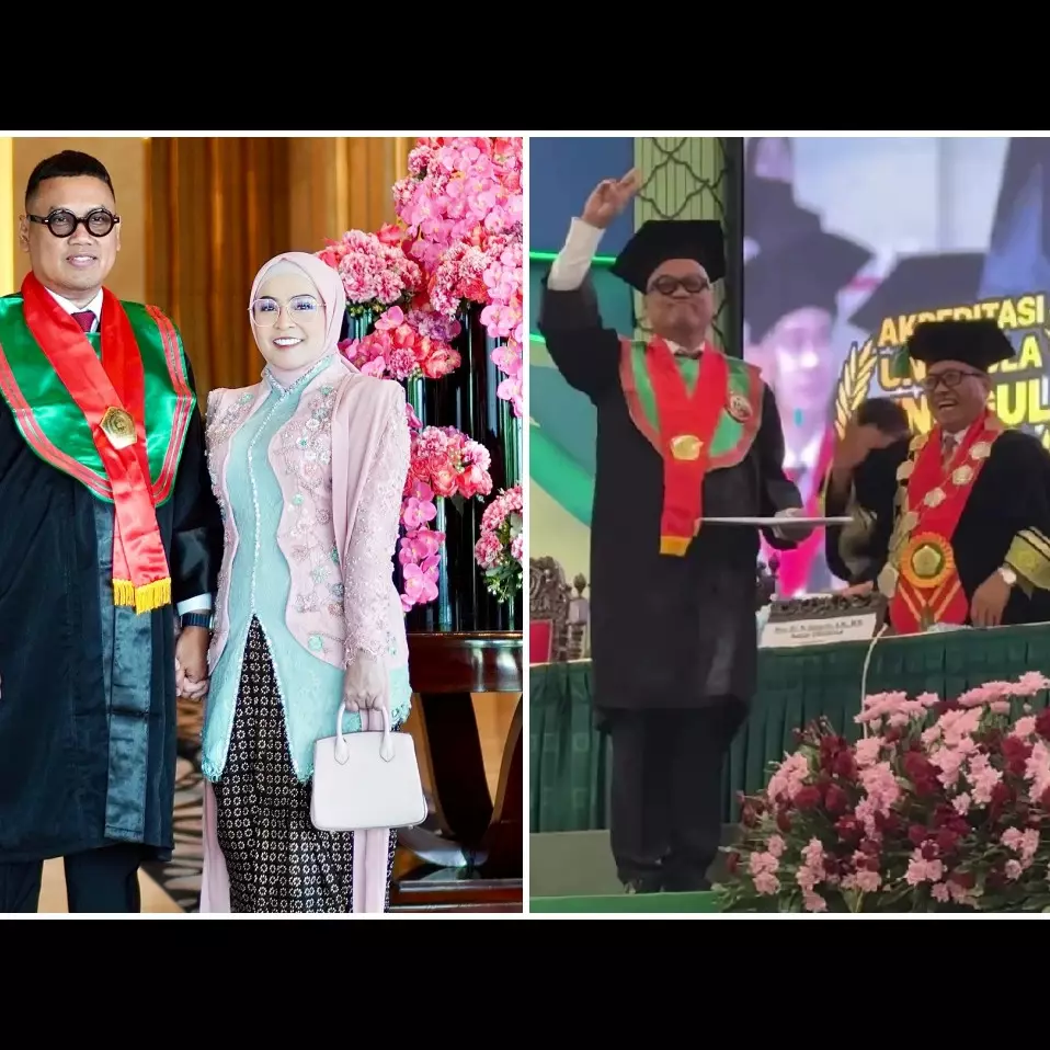 9 Potret Uya Kuya wisuda S2 di Unissula Semarang, topik tesis angkat tema penyebaran berita bohong