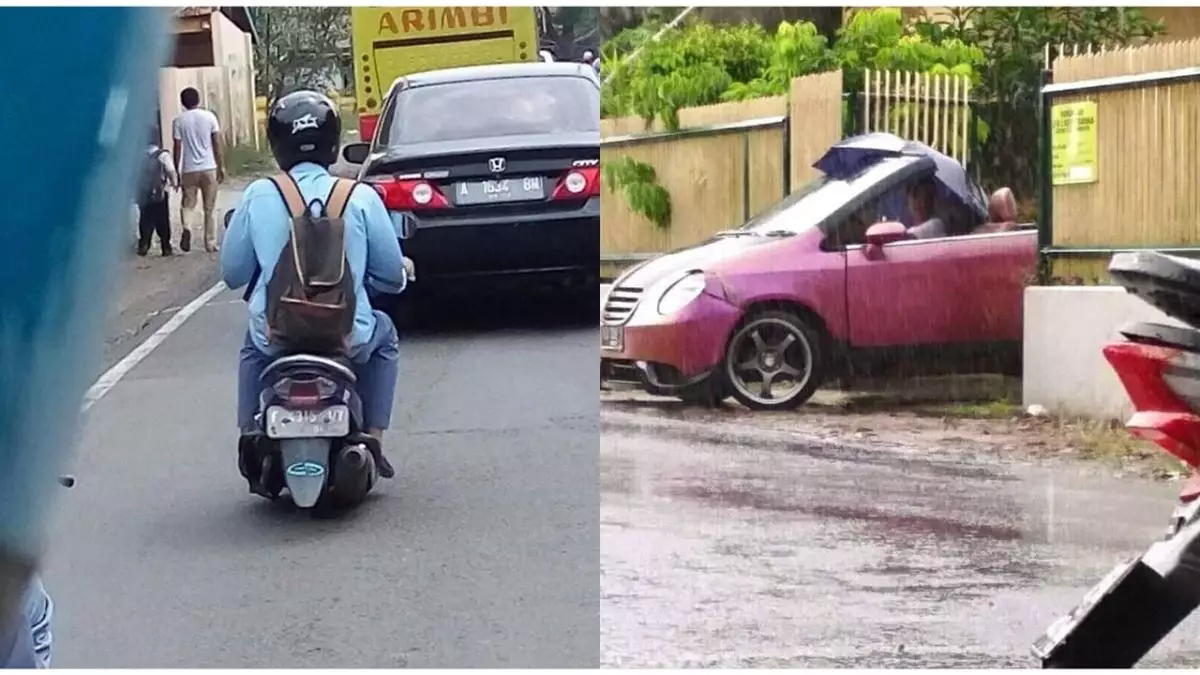 11 potret pengendara motor ini bikin geleng kepala, hobi nyusahin diri sendiri tapi lucunya kebangetan