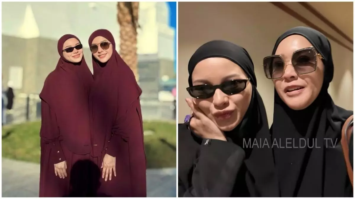 Definsi mertua idaman, 9 potret Maia Estianty perhatian dengan Alyssa Daguise yang hamil saat umrah