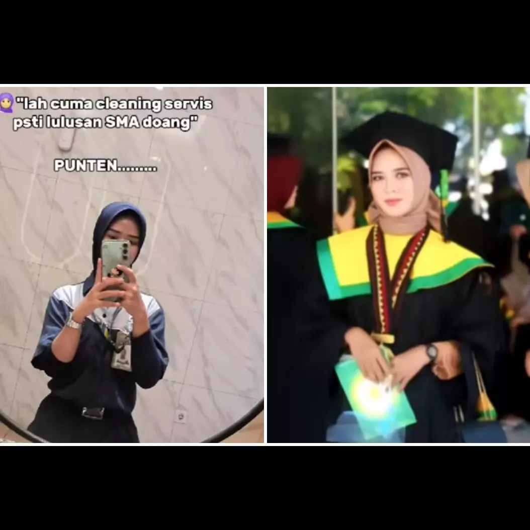 Dihina gegara kerja cuma cleaning service, wanita ini pamer pendidikannya bisa jadi sarjana pendidikan
