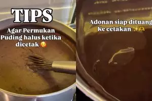 Ingin permukaan puding lebih halus ketika dicetak? Coba pakai trik ini agar hasilnya lebih cantik