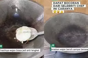 Cara baru seasoning wajan jadul biar antilengket, cuma butuh minyak goreng dan 1 bahan dapur ini
