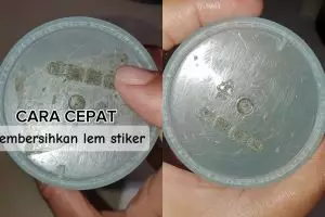 Cara mudah menghilangkan bekas lem stiker di gelas plastik, cuma butuh 1 bahan dapur ini