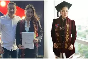 9 Potret Cica Andjani wisuda S1 di LSPR, tampil mesra dengan Ricky Subagja meski terpaut 26 tahun