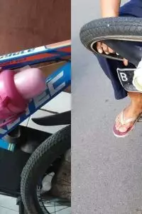 Barang yang ada di sepeda ini nggak biasa banget, bikin lihat dua kali.