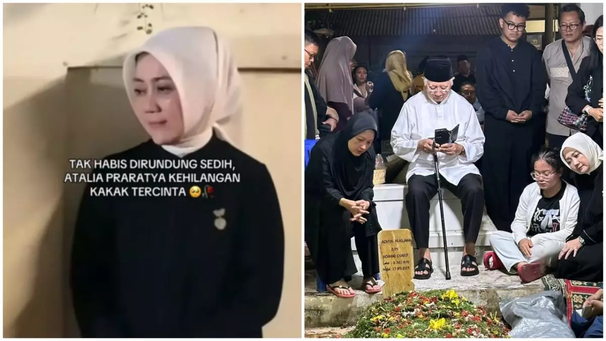 Berduka di tengah perceraiannya, 9 potret ketegaran Atalia Praratya layat sang kakak